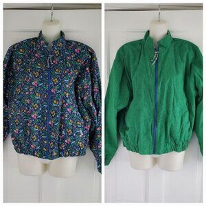 VERA BRADLEY Reversible Bluebird-Pattern Jacket - S/M (see measurements)